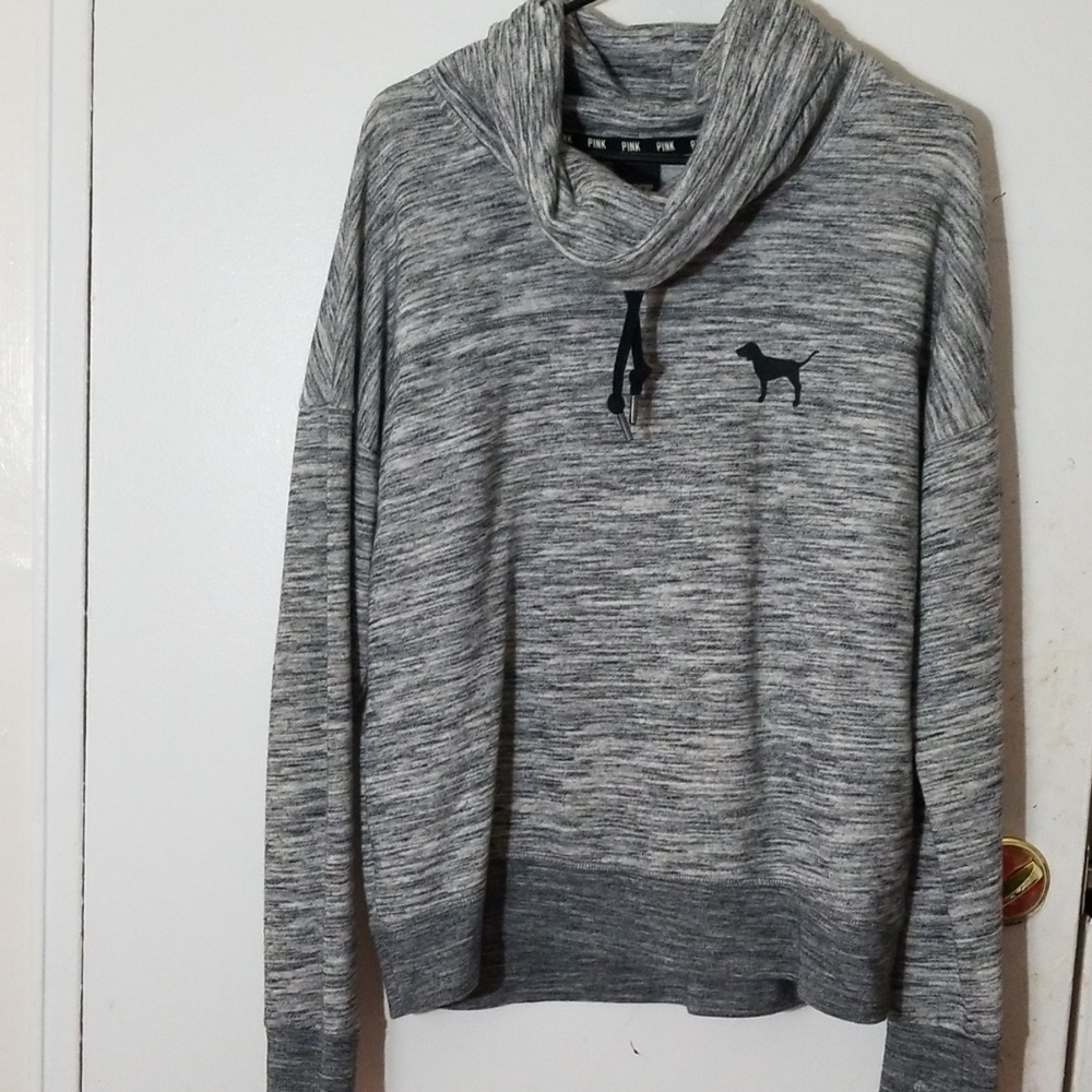 Vs Pink Cowl Neck Sweater